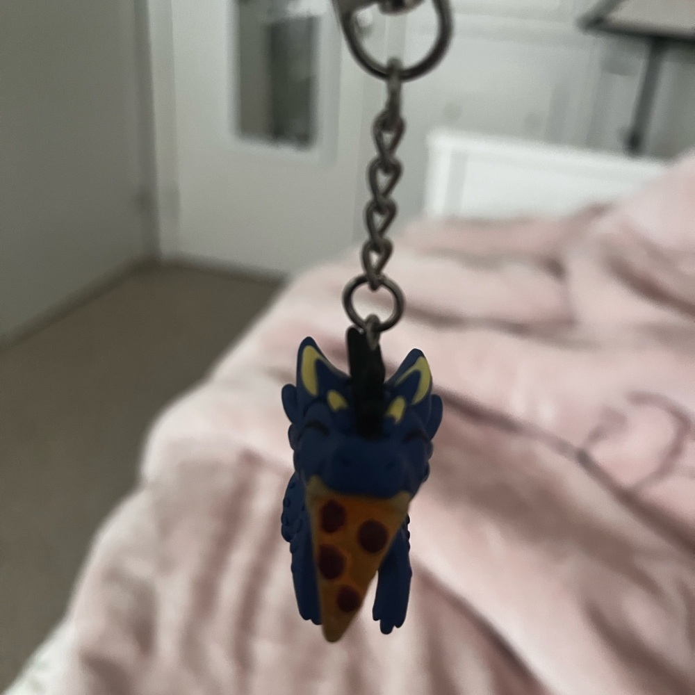 Blue Dragon Pizza Keychain Dragons and Beasties